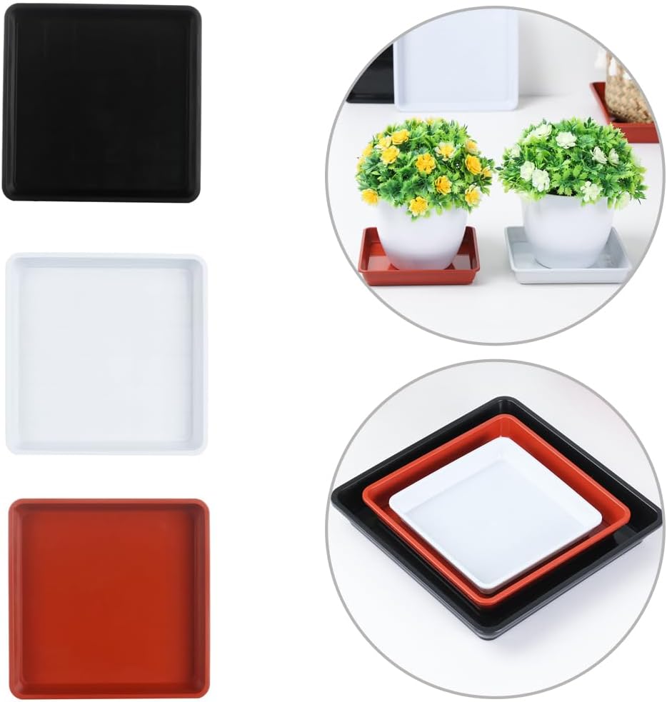 SagaSave 1Pack Resin Drip Trays Plant Saucers for Indoors Outdoor Plant, Thick Heavy Durable Sturdy Flower Pot Trays for Pots Planter, White-11.8"