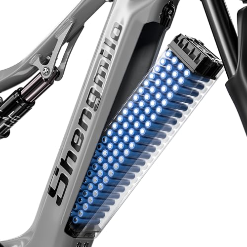 Shengmilo S600 Full Suspension Adult Electric Mountain Bike 17.5Ah,Fat Tyre 26 Inch Dual Motor Ebike,Three Riding Modes - 7