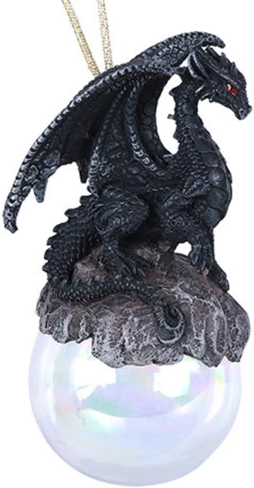 Checkmate Dragon Ornament Ball by Ruth Thompson Christmas Tree Holiday Decoration Gift Decor (Talisman Purple) image 3
