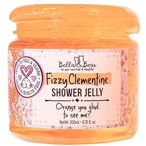 Bella & Bear Fizzy Clementine Shower Jelly, Vegan, Cruelty Free, Teen Girl Gifts 6.7oz