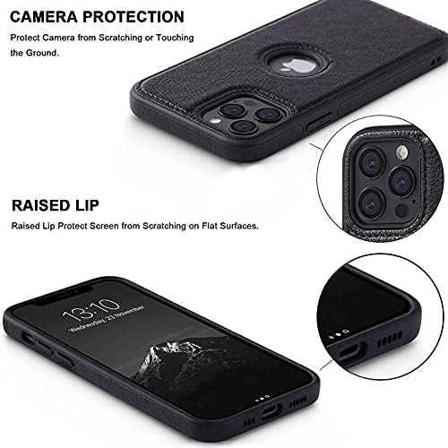 Image of M7 Back Cover Compatible with iPhone 11 Flexible Slim Leather Case for iPhone 11 (Black)