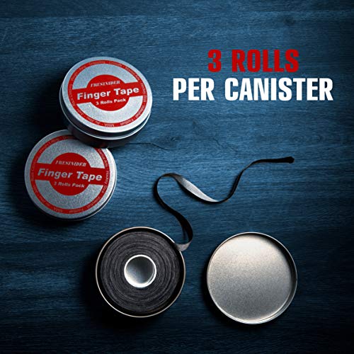 Fresinider Finger Tape - Strong Athletic Tape | 0.3” X 45 Feet (9 Pack) Tin Set | No Sticky Residue | For Rock Climbing, Bjj Jiu Jitsu, Grappling, Judo, Mma, Rock Climbing And Martial Arts (Black) #TOP5