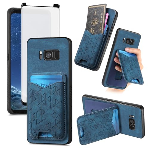 Protezione Samsung Galaxy S8 Plus con custodia portafoglio e vetro temperato