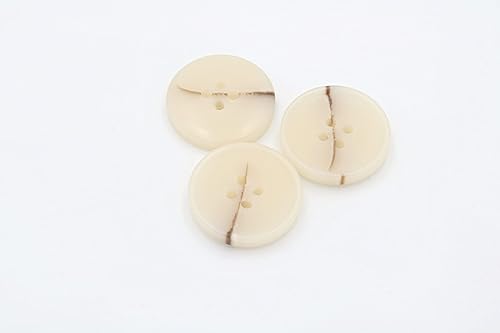 20 botones para manualidades, broches de resina, 4 agujeros, para coser redondos, chaquetas, camisas, ropa, accesorios de bricolaje (0.709 in, beige)