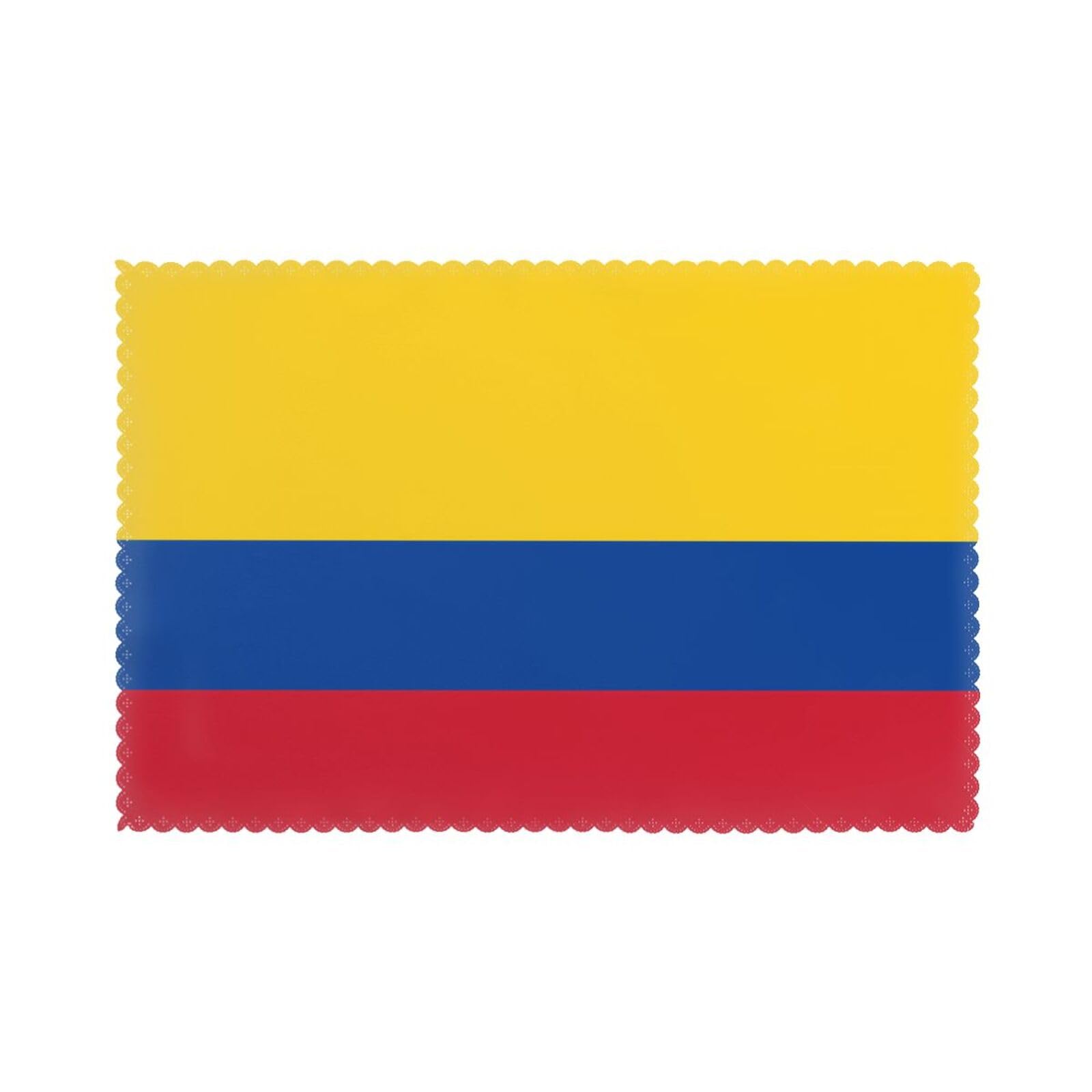 HJFCZH Flag of Colombia Prints Placemats Set of 6 12x18in – A Great Housewarming Gift for a Warm & Stylish Home