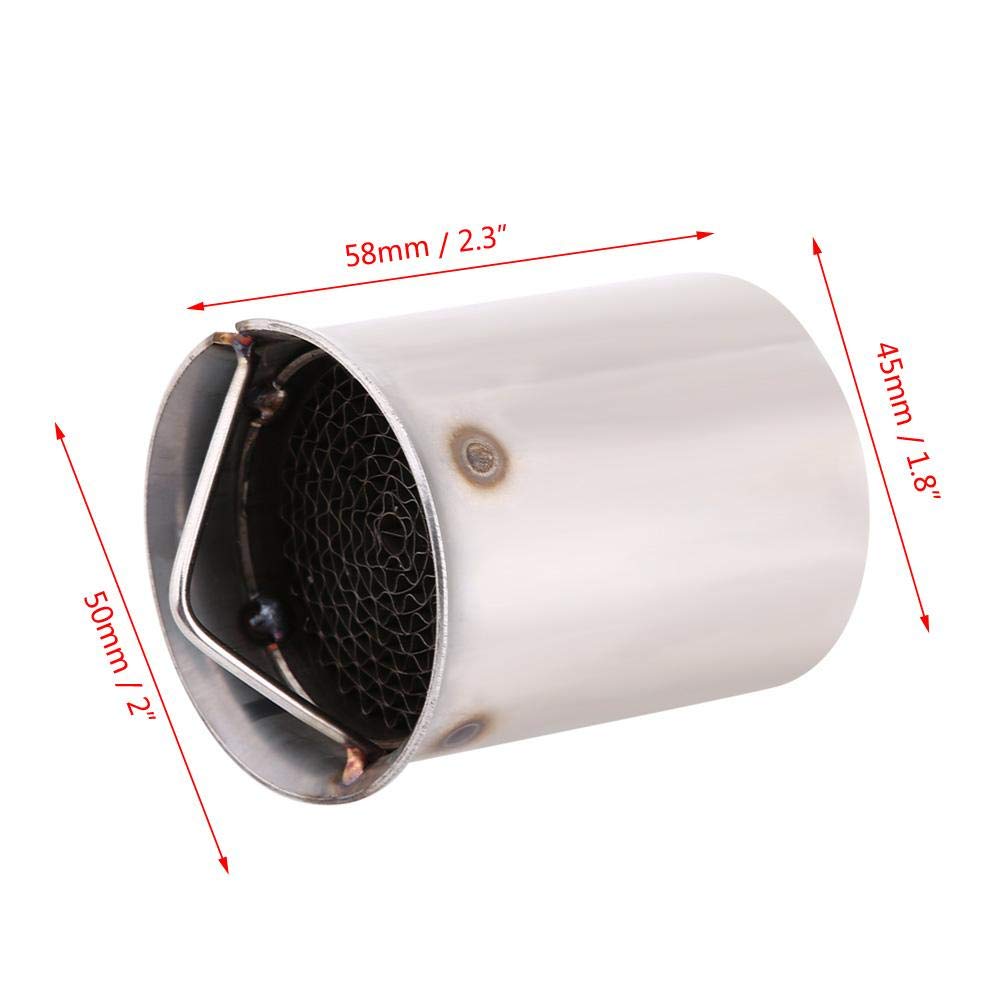 Yafa pour catalyseur moto 48mm 51mm tuyau d'échappement DB Killer, universel en acier inoxydable moto tuyau d'échappement silencieux silencieux insérer éliminateur(5)