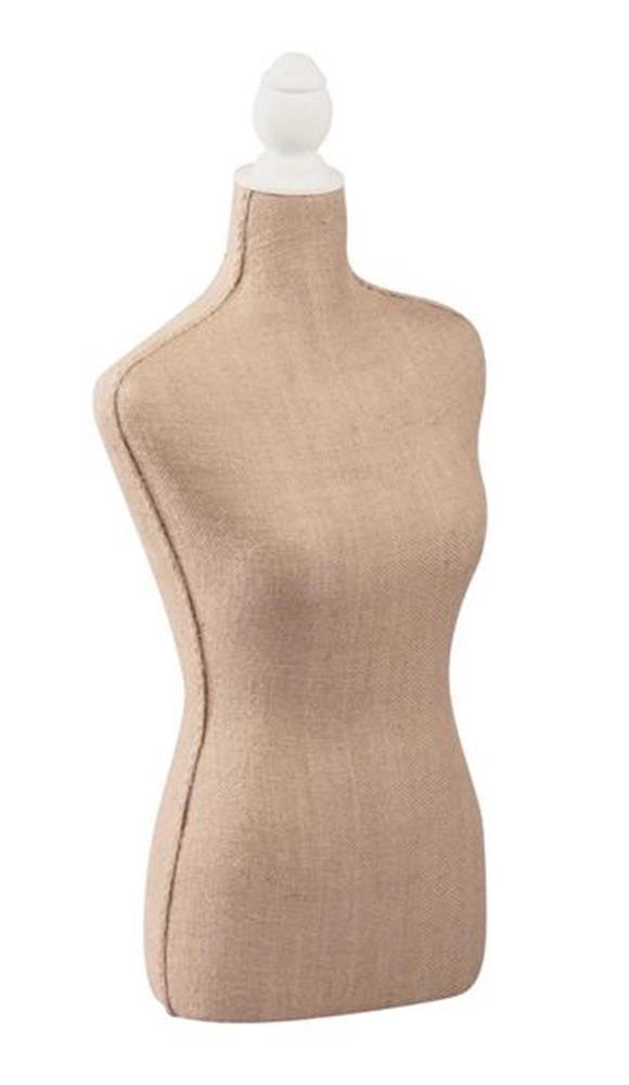 TriparLarge Jute Styrofoam Bust, Natural tan