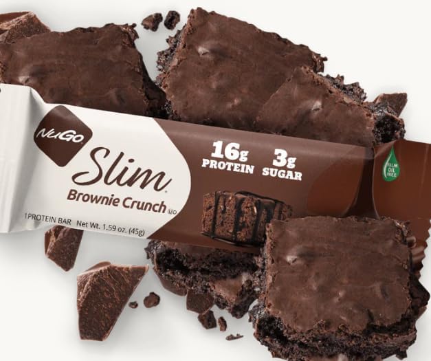 Variety Slim Protein Bar Variety Pack 10 Count 16-17g Protein, 3g Sugar, High Fiber, Low Net Carbs, Gluten Free, 10 Count (5 Flavors) 2 of each Truffle, Mint, Peanut butter, Espresso, Coconut or Brownie Nu Protein, in "The Kitchen Queen" packaging Slim Protein Bars. "Made for NuGo Nutrition"