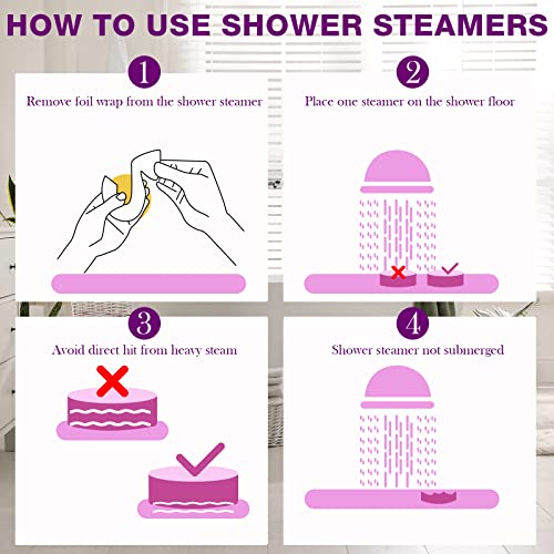 72 Pcs Shower Steamers Aromatherapy Bulk for Women Men 8 Scents Shower Bombs with Essential Oil Individually Wrapped Bath Shower Tablets Birthday Wedding Gift for Self Care, Relaxation, Spa Day - Image 6