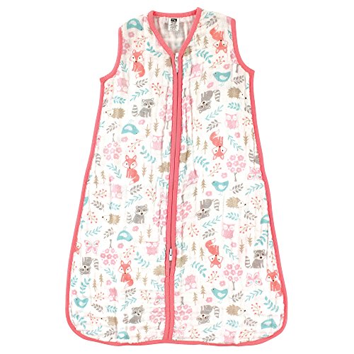 Image of Hudson Baby Unisex Baby Muslin Cotton Sleeveless Wearable Sleeping Bag, Sack, Blanket, Woodland Fox, 18-24 Months