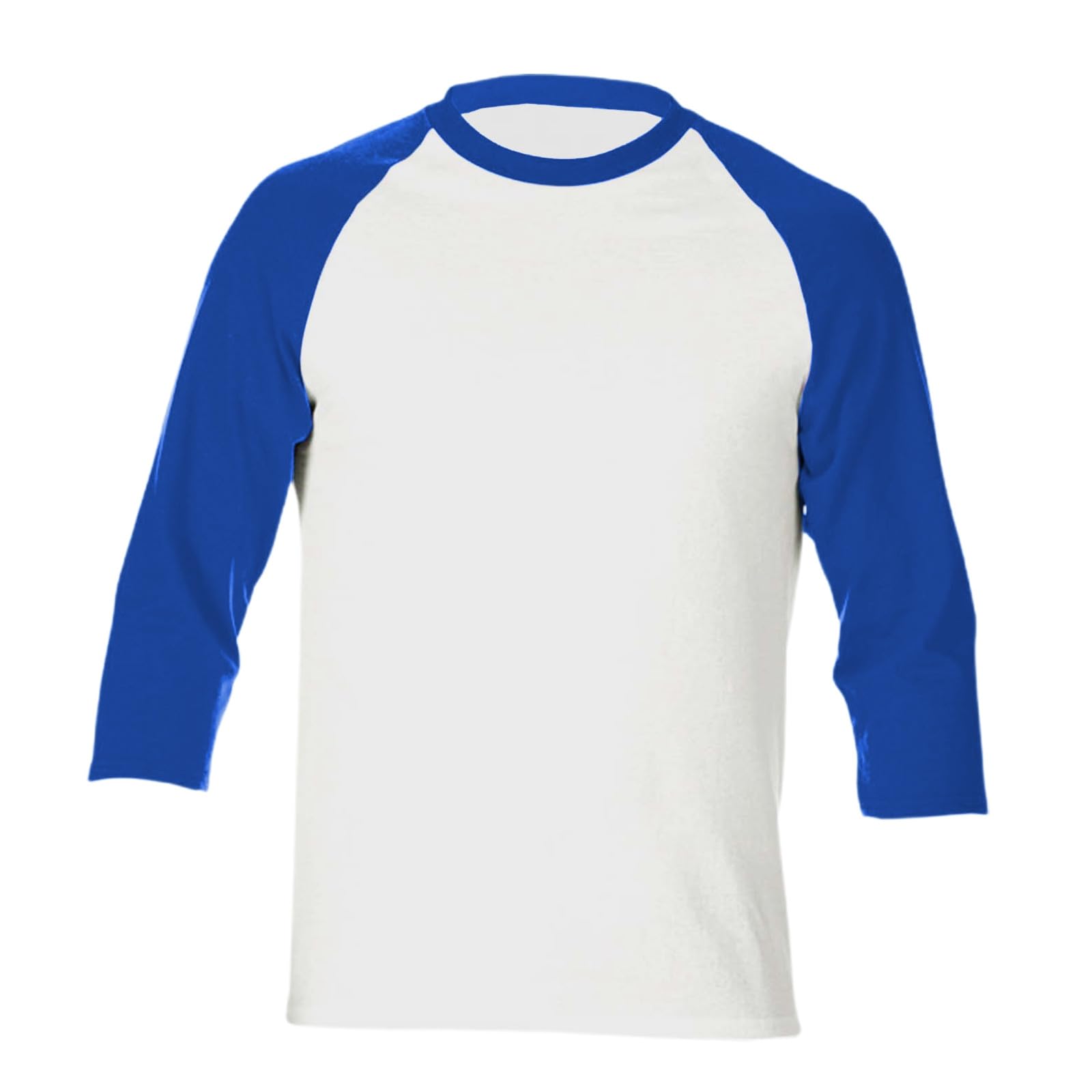 Camiseta de manga larga para hombre, de algodón, holgada, ligera, cuello redondo, parte superior, ligera, transpirable, suave, cómoda, básica, para entrenamiento al aire libre