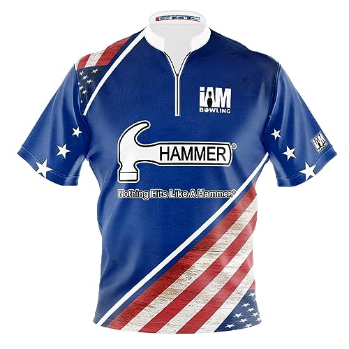 Hammer Bowling Logo Infusion Bowling Jersey With Sash Collar - India Toledo Storm Jersey