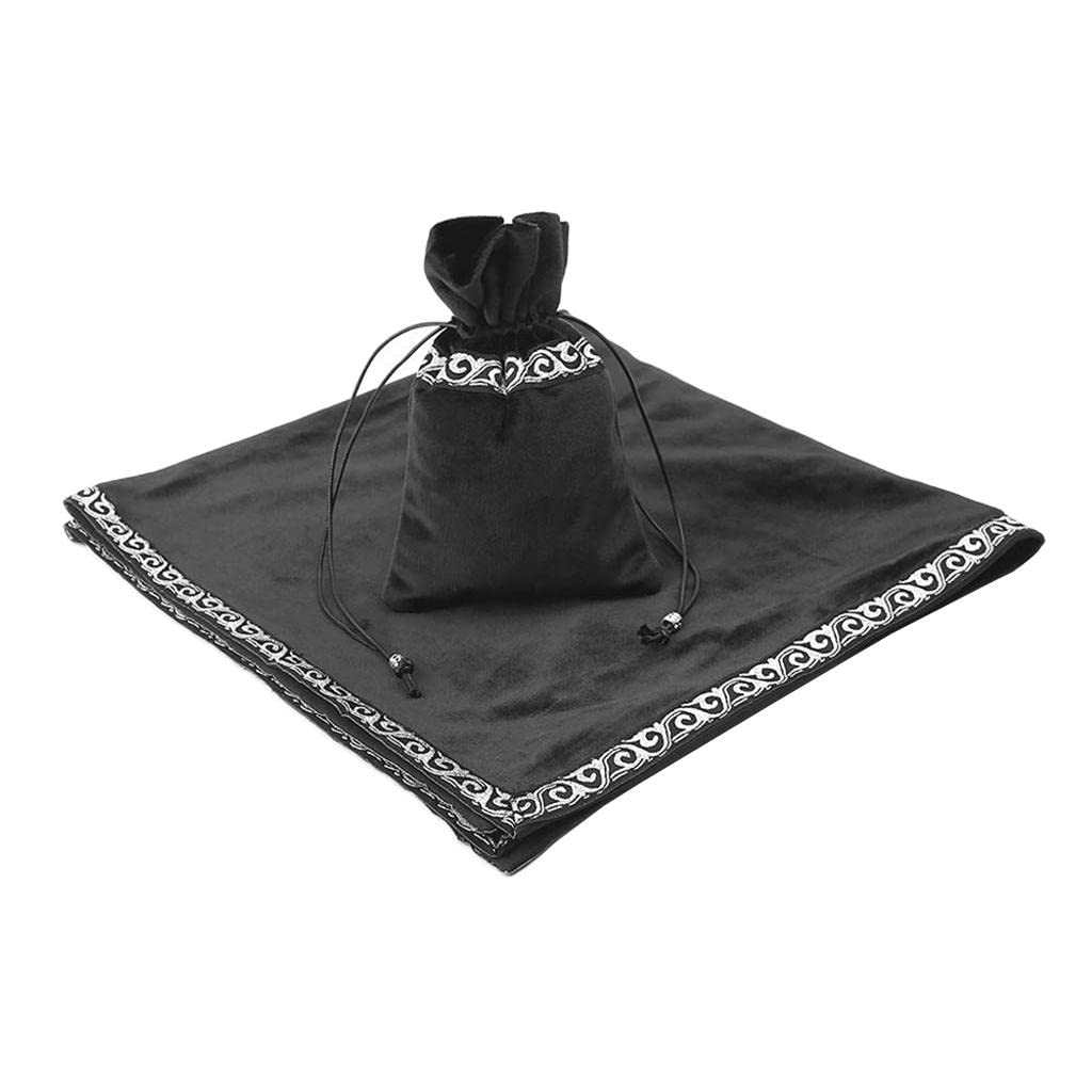 Tarot Cards Bag Table Cloth Tablecloth Divination Velvet Tapestry Black-image-35