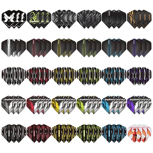 Image of MageRabbit 90 Piece Professional Dart Flights Set,Standard Size Dart Accessories for Soft/Steel Tip Darts,Durable PET Dart Flights for Leisure & Competitive Play