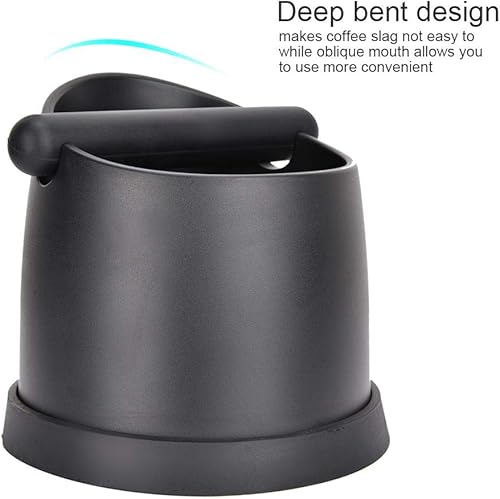 Miniatura 6 de Fdit Café Knock Out Box Cubo de café de plástico ABS grande Café expreso molido antideslizante Espresso Dump Bin (negro)