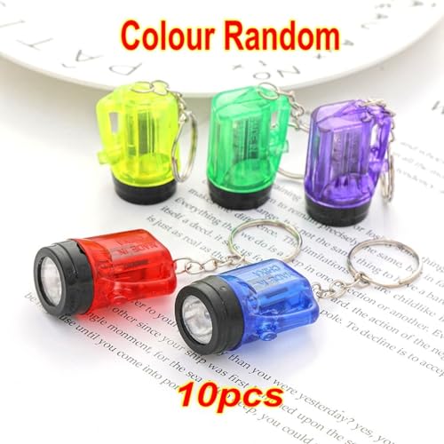 JZK 10 x Mini torch keyring for kids party bag fillers small LED flashlight keychain for party favours gift lightweight handy torch key ring - Image 4