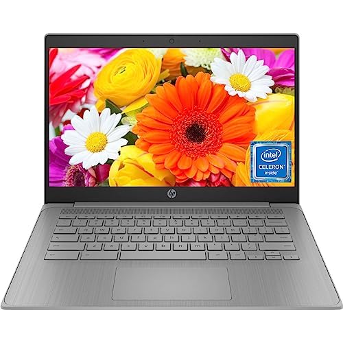 HP 14″ HD Chromebook Laptop for Students, Intel Quad-Core N4120(> N4020), 4GB RAM, 64GB eMMC, WiFi, Webcam, HDMI, USB-A&C, 14 Hours Battery life, ZOOM, Chrome OS, CUE Accessories