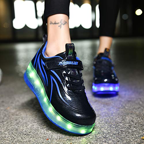 Image of HHSTS Kids Shoes - New Upgraded with Wheels LED Light Color Shoes Shiny Roller Skates Skate Shoes Simple Kids Gifts Boys Girls The Best Gift for Party Birthday Christmas Day