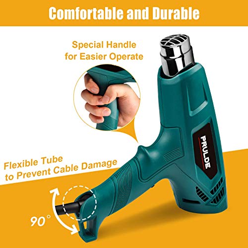 Heat Gun, Dual Temperature Settings 752℉-1112℉Hot Air Gun Kit with 4 Nozzles for Crafts, Shrink Wrapping/Tubing, Paint Removing (HG0080) - Image 5