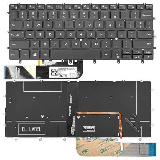 BHOMANI Laptop Keyboard for Dell XPS 13 9370 9380 13-9370 13-9380
