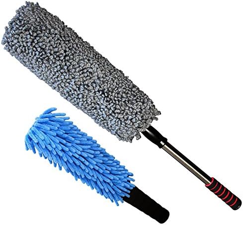 Ultra Premium Car Duster Set - Interior And Exterior Dusters - Better Than The California Duster - No Streaks Left Behind