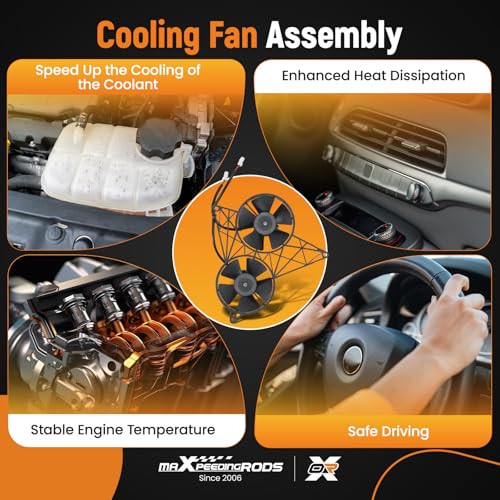 Image of maXpeedingrods Engine Radiator Cooling Fan Assembly for Harley V-Rod /VRSCDX 30103041