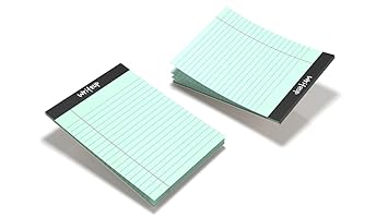 NEELGAGAN Writeup Pad for Office, Writing Office Pads Premium 70 GSM Paper A4 Note Pad Ruled 100 Pages In Green Color (Pack Of 4)