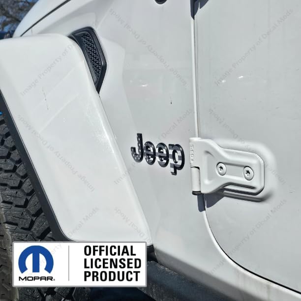 Decal Mods Fender Jeep Fender Flat Overlay Decal Graphic fits Jeep Gladiator/Wrangler JL/JT (2018-2026) (Set of 2) Black & White USA Flag - FBWFLAG | FK1P3