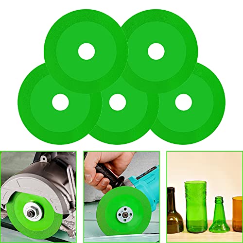 LAIWOO Glass Cutting Disc, 4 Inch Glass Ceramic Diamond Cutting Disc for Angle Grinder, Glass Saw Ultra-Thin Saw Blade for Grinding of Glass, Jade, Wine Bottles, Tile