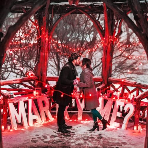 Image of TEKCOOL 35 Feet Long LED Power Pixel Serial String Light, 360 Degree Light in Bulb | Copper Led Pixel String Light for Home Decoration,Diwali,Christmas(Red) Pack of 1.