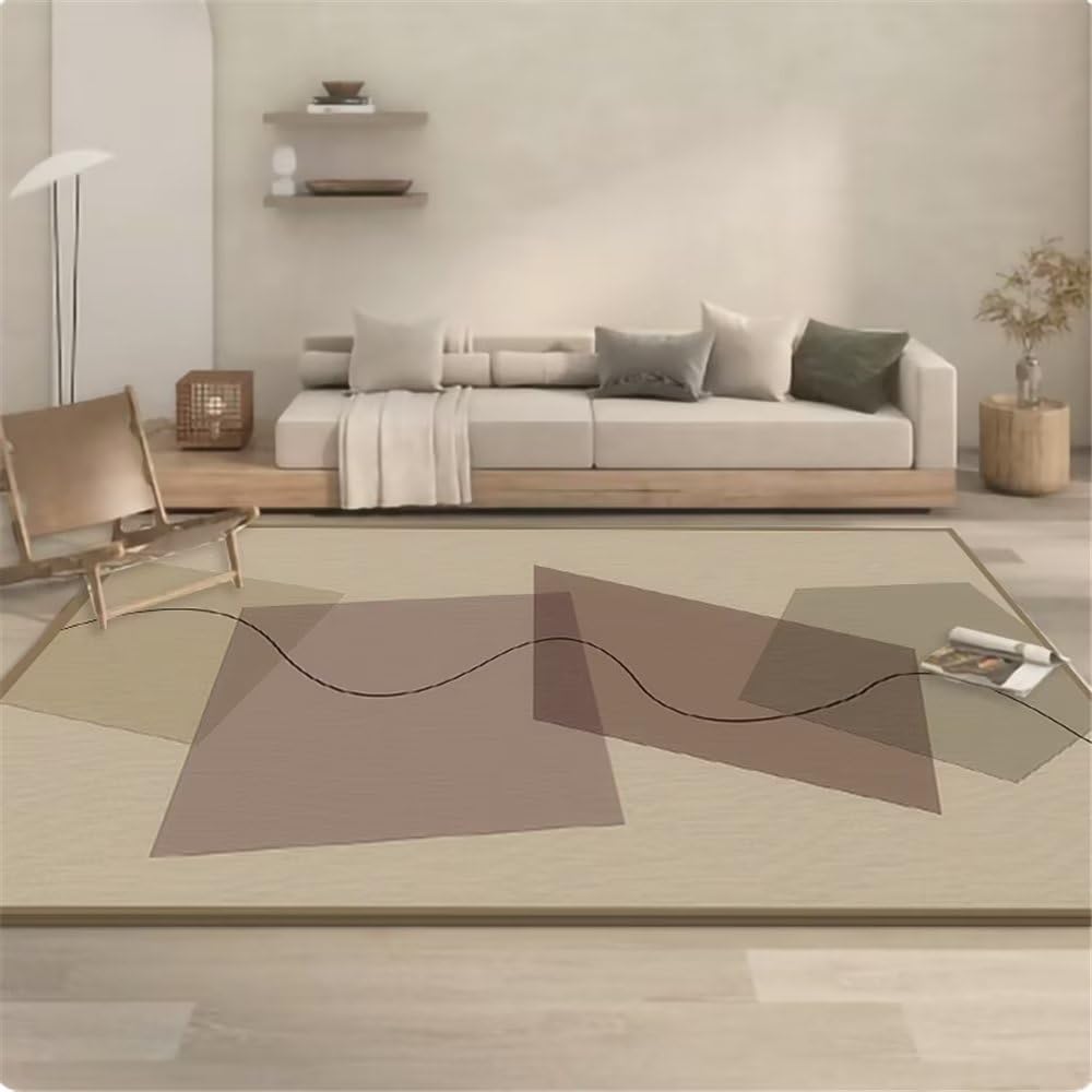 Tapis salon gris abstrait et design moderne pour chambre fille | 100x160cm