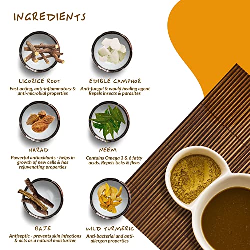 Furever-Happy-All-Natural-Anti-Tick-Flea-Powder-for-Dogs-Promotes-Healthy-Skin-Effective-for-Itching-Dry-Skin-and-Infections-Cruelty-Free-Plant-Based--100-Grams--Pack-of-1