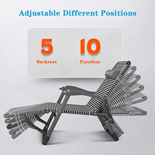Chaise longue pliante grise imperméable idéale pour le camping - 4