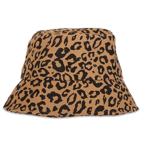 VJUYSW Cappello Pescatore Uomo Donna, Stampa Leopardata Cappello Pescatore, Pieghevole Cappello da Pesca, Cappello da Pesca Reversibile, Cappello da Sole Estivo, per Vacanze, Escursionismo, Shopping