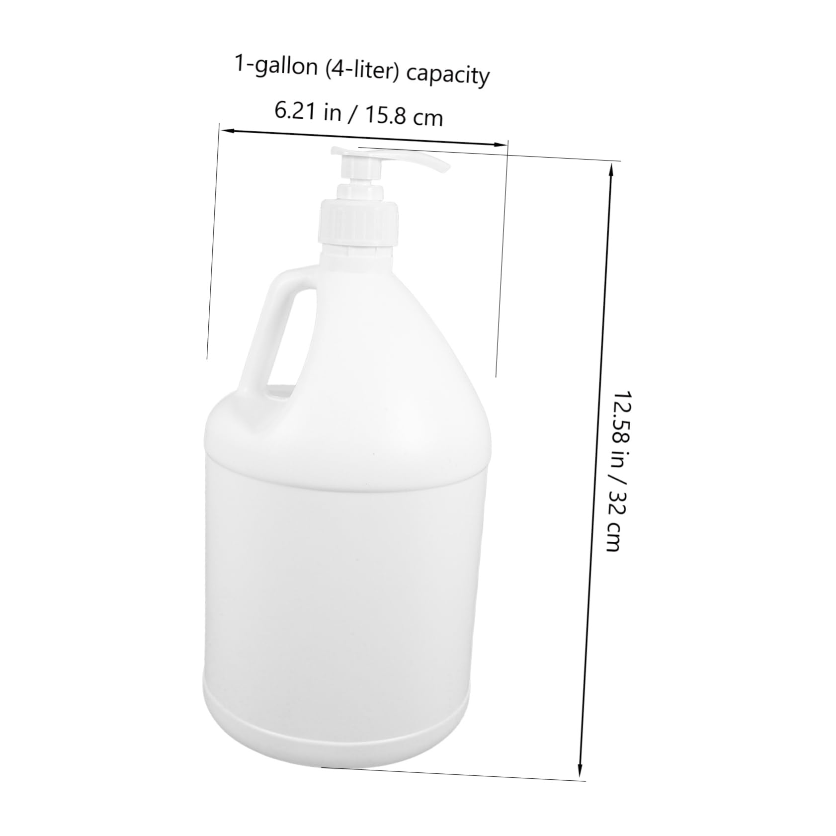 GRIRIW Plastic Food Storage Container with Pump Dispenser Refillable Jug for Shampoo and Conditioner White Bucket for Home Commercial Use