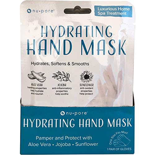 Nu-Pore Moisturizing Gloves Hand Mask with Jojoba Oil & Aloe Vera, 24 Pairs