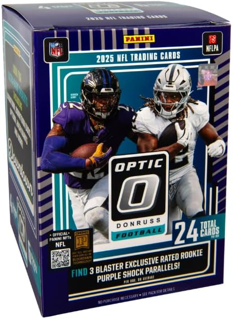 2025 Optic Football Blaster Box (Purple Shock) (24 Cards/Box) ((Downtown)