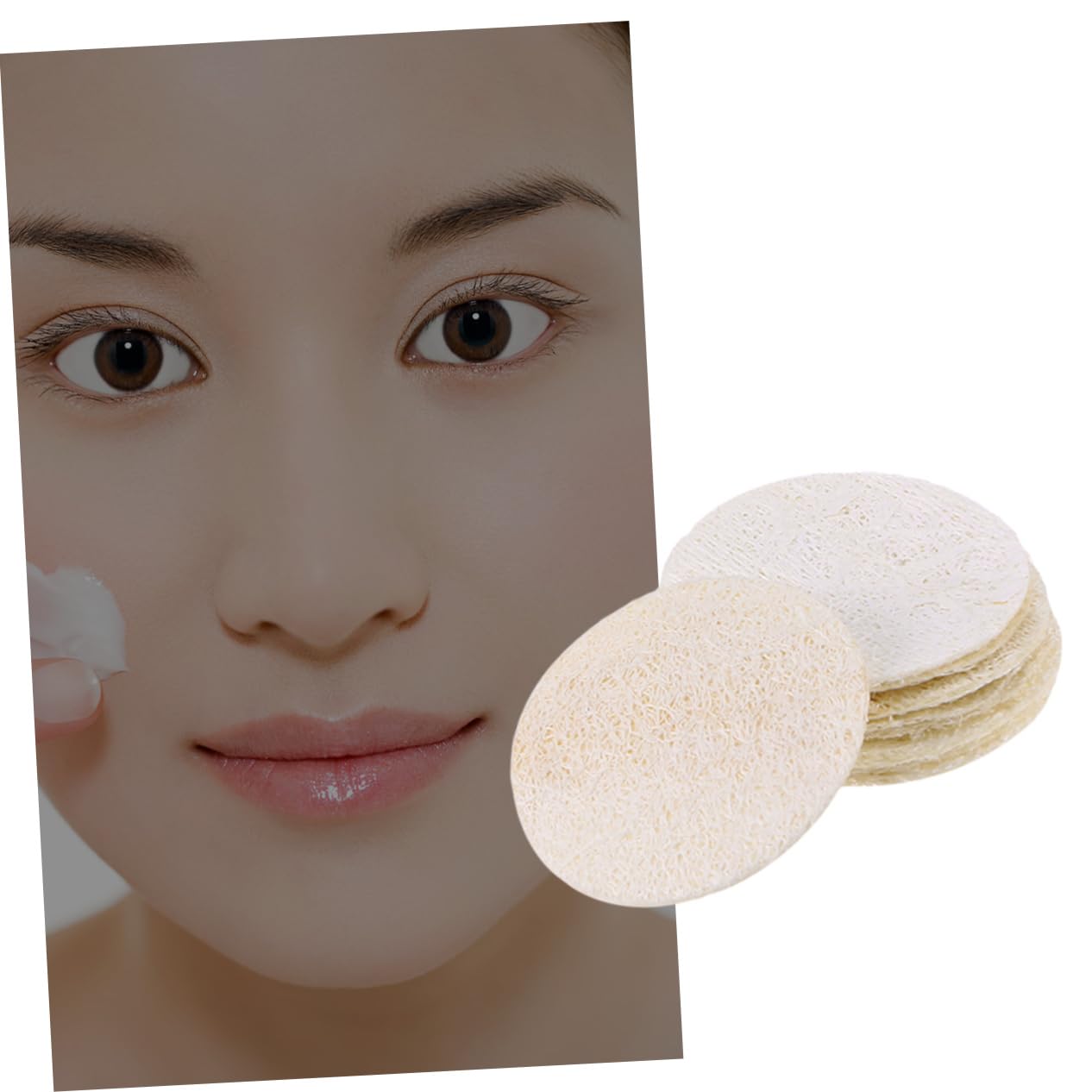 FOMIYES 500piezas Esponjas Exfoliantes De Loofah Para Desmaquillar Reutilizables Para Cuidado Facial y Corporal Limpieza y Efectiva