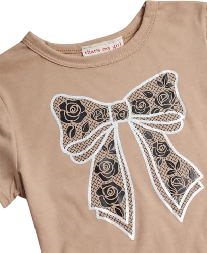 Image of that's my girl Girls Shirts - 3 Pack Soft Comfy Short Sleeve Girls Tops Cute Girl Kids T Shirts Clothes: Made in USA (7-12)
