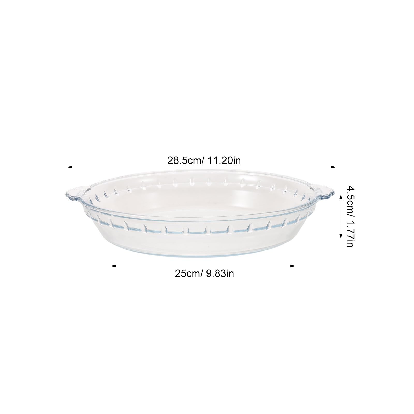Molde de Vidrio Redondo para Tartas de 25cm, Apto Horno y Microondas