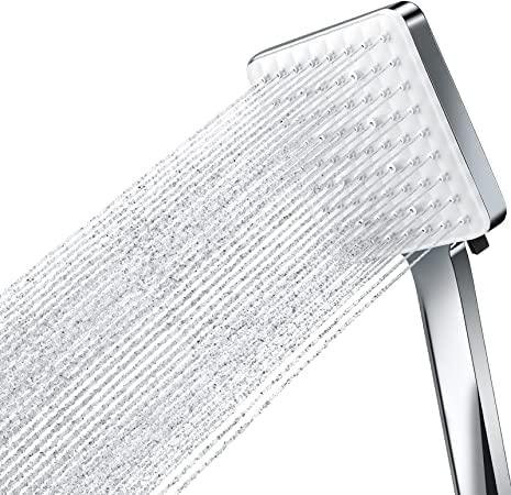 Cabezal de ducha 6 chorros de presión aumentada Gran placa de 72 pocillos Chorro de agua uniforme Cabezal de ducha universal para baño y spa (con manguera) Cover