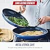 Blue Diamond 9.5” & 11" Nonstick Frying Pan Skillet Set, Diamond Infused PFAS & PTFE-Free Ceramic Pots & Pans, Dishwasher & Oven Safe, Stay Cool Handles, Durable Non Toxic Metal Utensil Safe, Blue #5