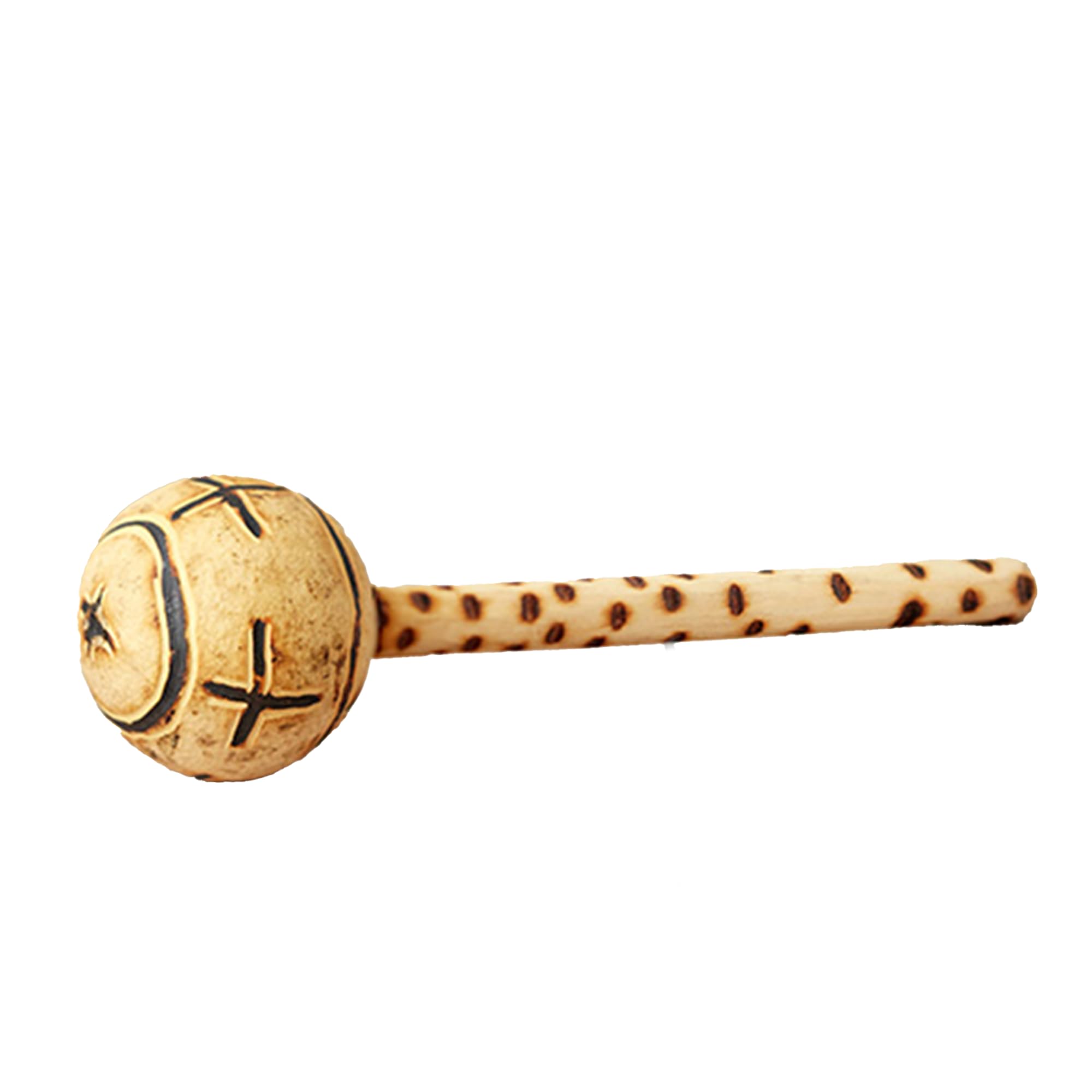 Hochet shaker chamanique - Instrument de percussion - Longueur : 25 cm