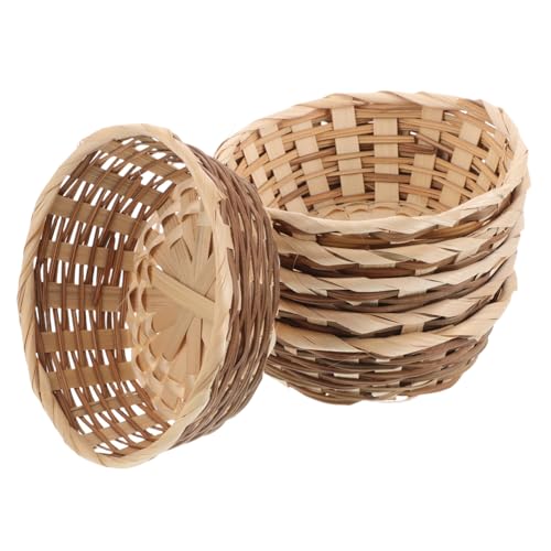 Mipcase 6pcs Storage Baskets Durable Woven Fruit Vegetable Organizers for Kitchen and Event Decor Breathable Design for Dry Storage of Eggs and More