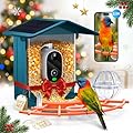 Smart Bird Feeder with Camera Solar Powered - 2.5K 4MP Birds Feeder Camera for Outdoors Garden with AI Identify, Squirrel Proof, Rechargeable Battery WiFi Video Bird Feeder Cam, Gift for Birds Lover