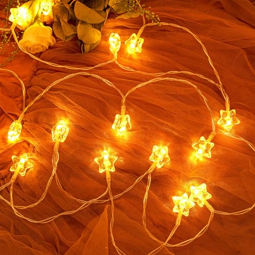ENLACE LED Sternenlichterkette, 3M 20 LED Sterne Lichterkette Batteriebetrieben, Warmweiße Lichterkette Sterne für Weihnachten Hochzeit Party Kinderzimmer Schlafzimmer Deko ENLACE LED Sternenlichterkette, 3M 20 LED Sterne Lichterkette Batteriebetrieben, Warmweiße Lichterkette Sterne für Weihnachten Hochzeit Party Kinderzimmer Schlafzimmer Deko