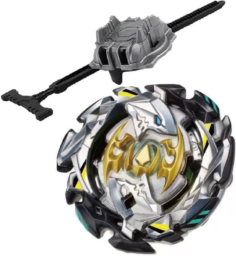 Bestie toys Bursst Series Spinning Top with Launcher Type. Attack. Spin Direction. Right-Spin for Kids and Adult (Black Bey b106)