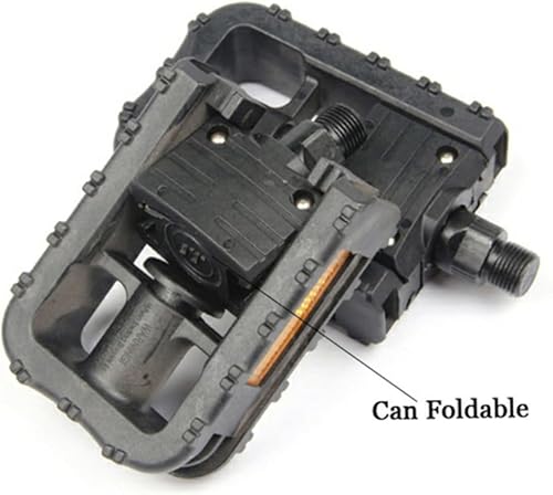 Miniatura 3 de 2 pedales de montaña plegables universales con plataforma plana, diseño de plástico para bicicletas de adultos, ligeros y fáciles de usar