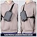 Bag Factor Mini Sling Bag – Minimalist EDC Crossbody Chest Bag for Men – Tech-Inspired Design, Masculine Style, RFID (Gray/Black)