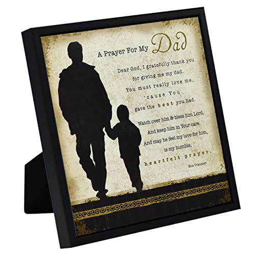 Dexsa Prayer For My Dad Wood Frame Easel Plaque For Father’s Day, Birthday Gift For Dad | Made In Usa | Bonus Dad Gift, Father-In-Law Picture Frame | Best Dad Plaque From Son Or Daughter | 7.5X7.5 In #TOP4
